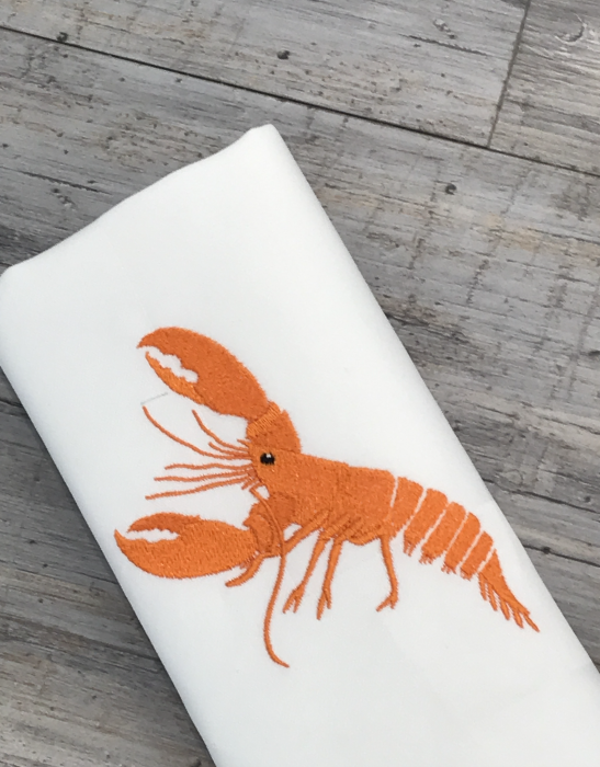 - Damast - Serviette 50 x 50 cm - Hummer hummerton
